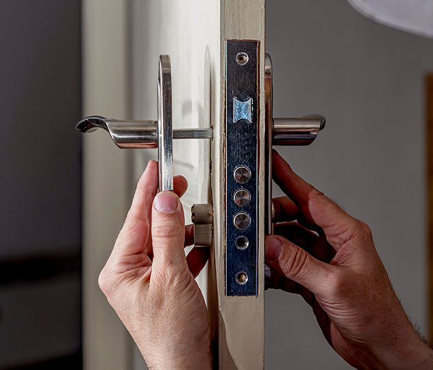 Storefront lock repaired for a local business